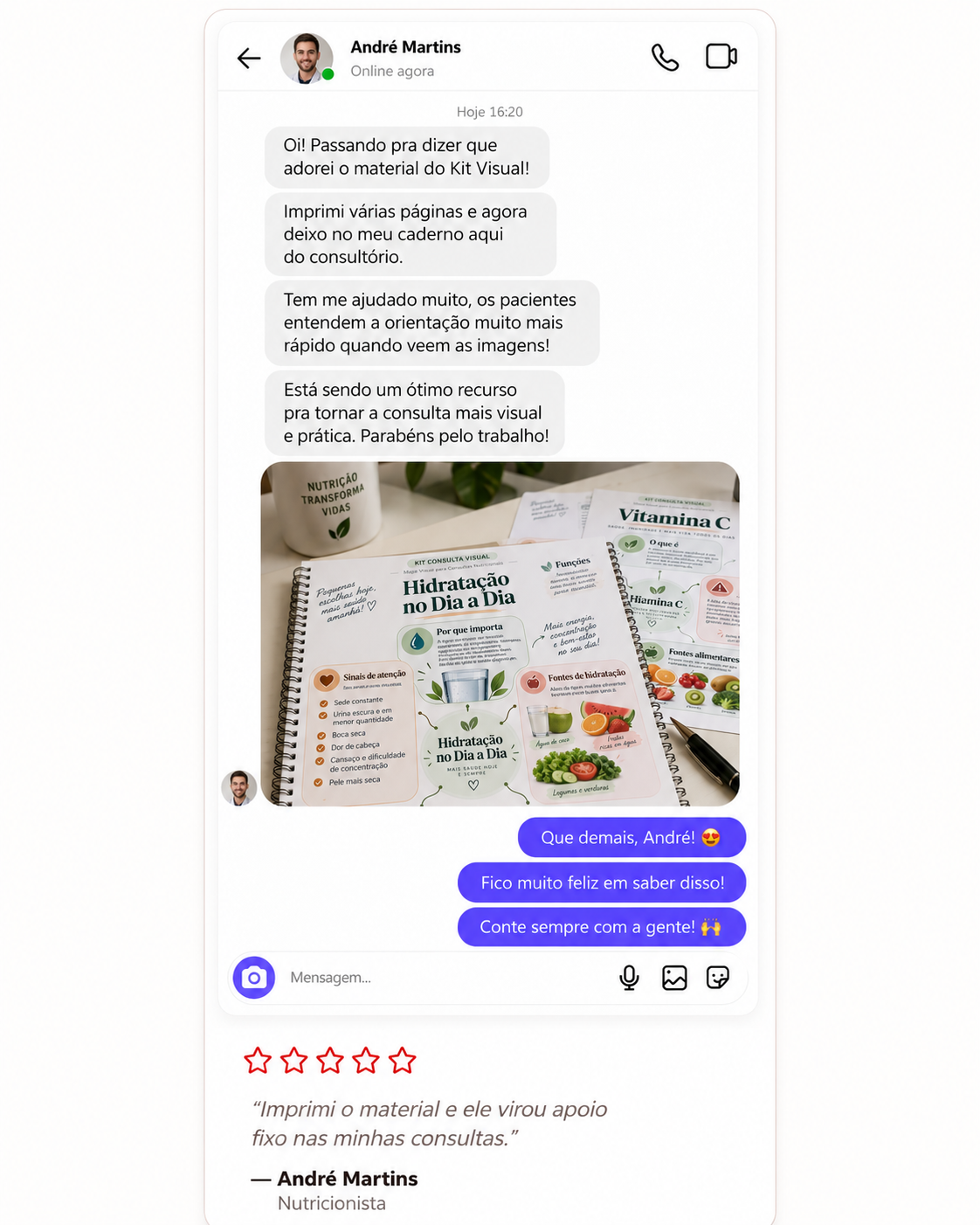 Conversa do nutricionista André Martins sobre os mapas impressos