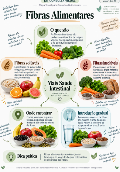 Mapa visual — Fibras Alimentares